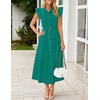 image:imageZESICA Womens Summer Button Midi Dress Casual Work DressesDark Green