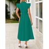 image:imageZESICA Womens Summer Button Midi Dress Casual Work DressesDark Green
