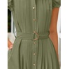 image:imageZESICA Womens Summer Button Midi Dress Casual Work DressesGreen