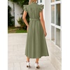 image:imageZESICA Womens Summer Button Midi Dress Casual Work DressesGreen
