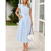 image:imageZESICA Womens Summer Button Midi Dress Casual Work DressesLight Blue