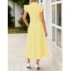image:imageZESICA Womens Summer Button Midi Dress Casual Work DressesLight Yellow