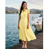 image:imageZESICA Womens Summer Button Midi Dress Casual Work DressesLight Yellow