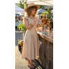 image:imageZESICA Womens Summer Button Midi Dress Casual Work DressesNatural