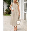 image:imageZESICA Womens Summer Button Midi Dress Casual Work DressesNatural