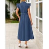 image:imageZESICA Womens Summer Button Midi Dress Casual Work DressesNavy