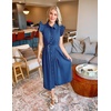 image:imageZESICA Womens Summer Button Midi Dress Casual Work DressesNavy
