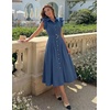 image:imageZESICA Womens Summer Button Midi Dress Casual Work DressesNavy