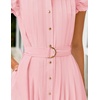image:imageZESICA Womens Summer Button Midi Dress Casual Work DressesPink