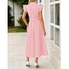 image:imageZESICA Womens Summer Button Midi Dress Casual Work DressesPink