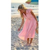 image:imageZESICA Womens Summer Button Midi Dress Casual Work DressesPink