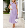 image:imageZESICA Womens Summer Button Midi Dress Casual Work DressesPurple