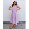 image:imageZESICA Womens Summer Button Midi Dress Casual Work DressesPurple