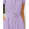 image:imageZESICA Womens Summer Button Midi Dress Casual Work DressesPurple