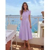 image:imageZESICA Womens Summer Button Midi Dress Casual Work DressesPurple