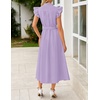 image:imageZESICA Womens Summer Button Midi Dress Casual Work DressesPurple