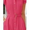 image:imageZESICA Womens Summer Button Midi Dress Casual Work DressesRose Pink