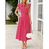 image:imageZESICA Womens Summer Button Midi Dress Casual Work DressesRose Pink