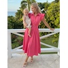 image:imageZESICA Womens Summer Button Midi Dress Casual Work DressesRose Pink