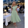 image:imageZESICA Womens Summer Button Midi Dress Casual Work DressesSage