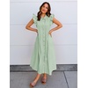 image:imageZESICA Womens Summer Button Midi Dress Casual Work DressesSage