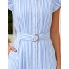 image:imageZESICA Womens Summer Button Midi Dress Casual Work DressesSkybluestripe