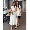 image:imageZESICA Womens Summer Button Midi Dress Casual Work DressesWhite