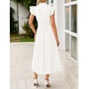 image:imageZESICA Womens Summer Button Midi Dress Casual Work DressesWhite