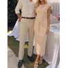 image:imageZESICA Womens Summer Cap Sleeve Wedding Guest Cocktail Midi DressApricot