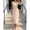 image:imageZESICA Womens Summer Cap Sleeve Wedding Guest Cocktail Midi DressApricot