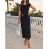 image:imageZESICA Womens Summer Cap Sleeve Wedding Guest Cocktail Midi DressBlack