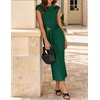 image:imageZESICA Womens Summer Cap Sleeve Wedding Guest Cocktail Midi DressDeepgreen