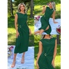 image:imageZESICA Womens Summer Cap Sleeve Wedding Guest Cocktail Midi DressDeepgreen