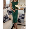 image:imageZESICA Womens Summer Cap Sleeve Wedding Guest Cocktail Midi DressDeepgreen
