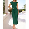 image:imageZESICA Womens Summer Cap Sleeve Wedding Guest Cocktail Midi DressDeepgreen
