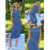image:imageZESICA Womens Summer Cap Sleeve Wedding Guest Cocktail Midi DressDustyblue