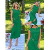 image:imageZESICA Womens Summer Cap Sleeve Wedding Guest Cocktail Midi DressGreen
