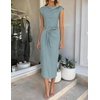 image:imageZESICA Womens Summer Cap Sleeve Wedding Guest Cocktail Midi DressGreygreen