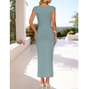 image:imageZESICA Womens Summer Cap Sleeve Wedding Guest Cocktail Midi DressGreygreen