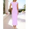image:imageZESICA Womens Summer Cap Sleeve Wedding Guest Cocktail Midi DressLight Purple
