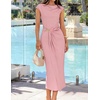 image:imageZESICA Womens Summer Cap Sleeve Wedding Guest Cocktail Midi DressPink