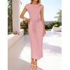 image:imageZESICA Womens Summer Cap Sleeve Wedding Guest Cocktail Midi DressPink