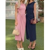 image:imageZESICA Womens Summer Cap Sleeve Wedding Guest Cocktail Midi DressPink