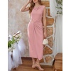 image:imageZESICA Womens Summer Cap Sleeve Wedding Guest Cocktail Midi DressPink