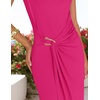 image:imageZESICA Womens Summer Cap Sleeve Wedding Guest Cocktail Midi DressRose