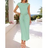 image:imageZESICA Womens Summer Cap Sleeve Wedding Guest Cocktail Midi DressSage
