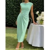 image:imageZESICA Womens Summer Cap Sleeve Wedding Guest Cocktail Midi DressSage