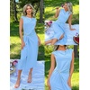 image:imageZESICA Womens Summer Cap Sleeve Wedding Guest Cocktail Midi DressSky