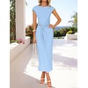image:imageZESICA Womens Summer Cap Sleeve Wedding Guest Cocktail Midi DressSky