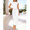 image:imageZESICA Womens Summer Cap Sleeve Wedding Guest Cocktail Midi DressWhite